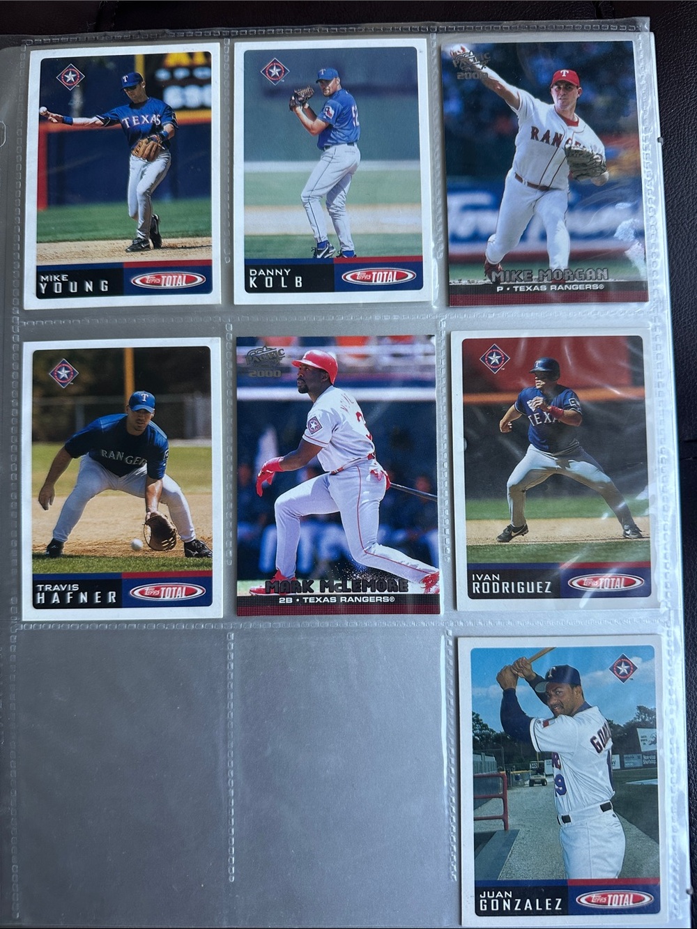MLB Baseball Cards - Texas Rangers (Lot of 7) Topps Pacific Ivan Rodriguez